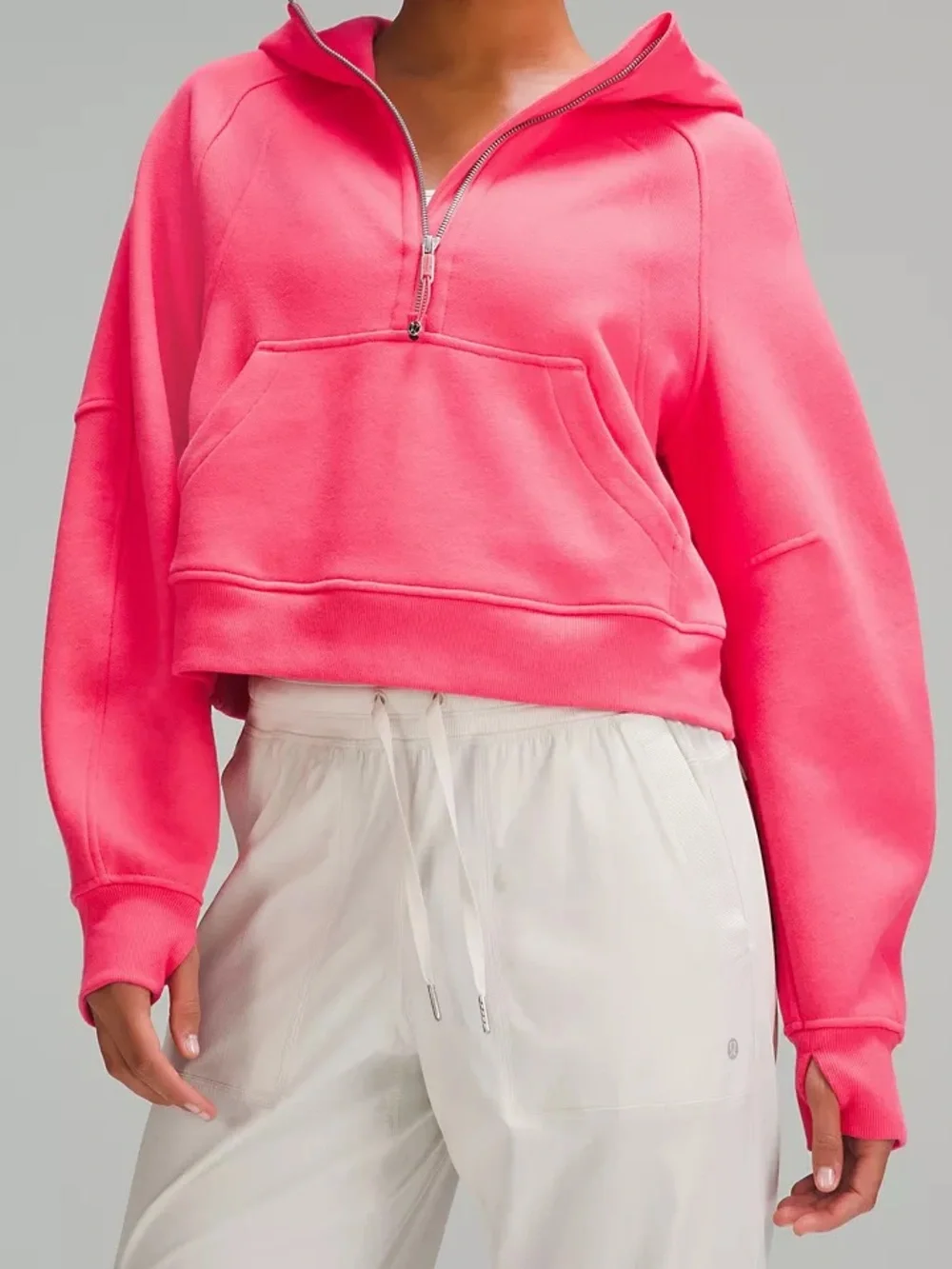 Lululemon Scuba Oversized Half Zip Hoodie Glaze Pink XS/S LW3DM4S